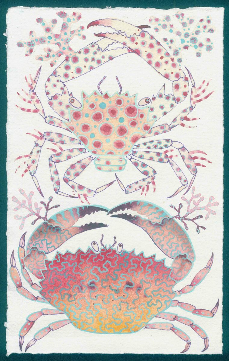 Decorated crabs, mutant crabs